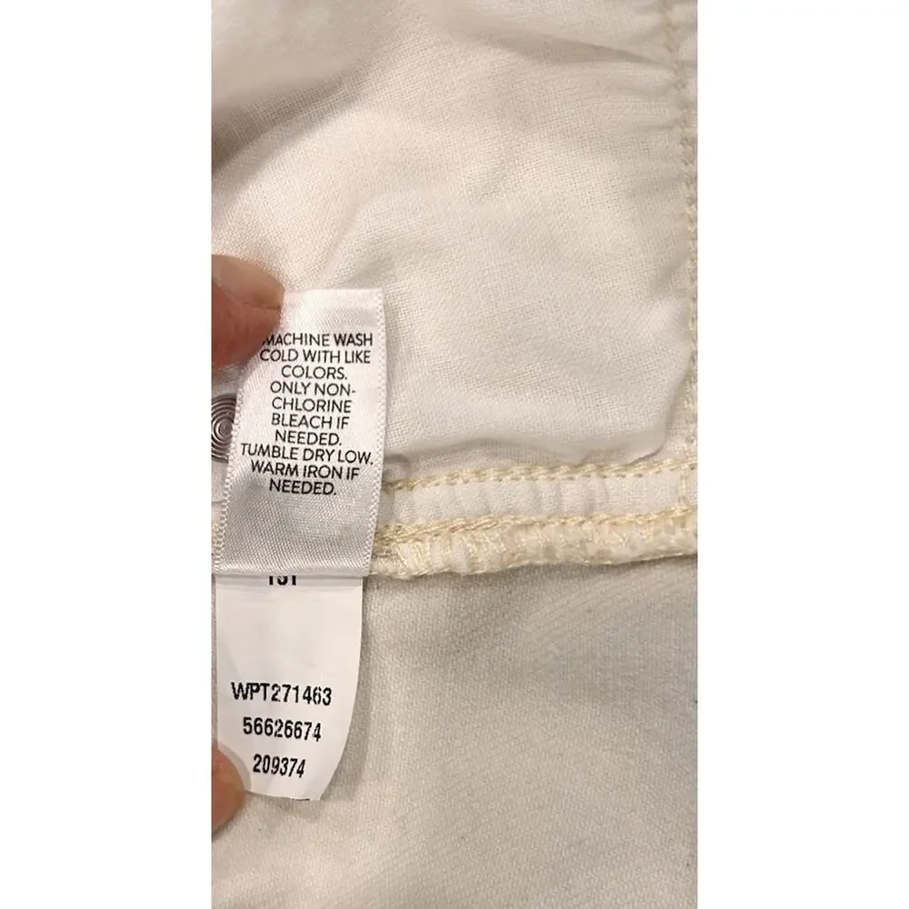 J Jill Denim Jeans Women Size 18T Cream/Off White Modern Slim Boot Cut Stretch - Picture 8 of 8